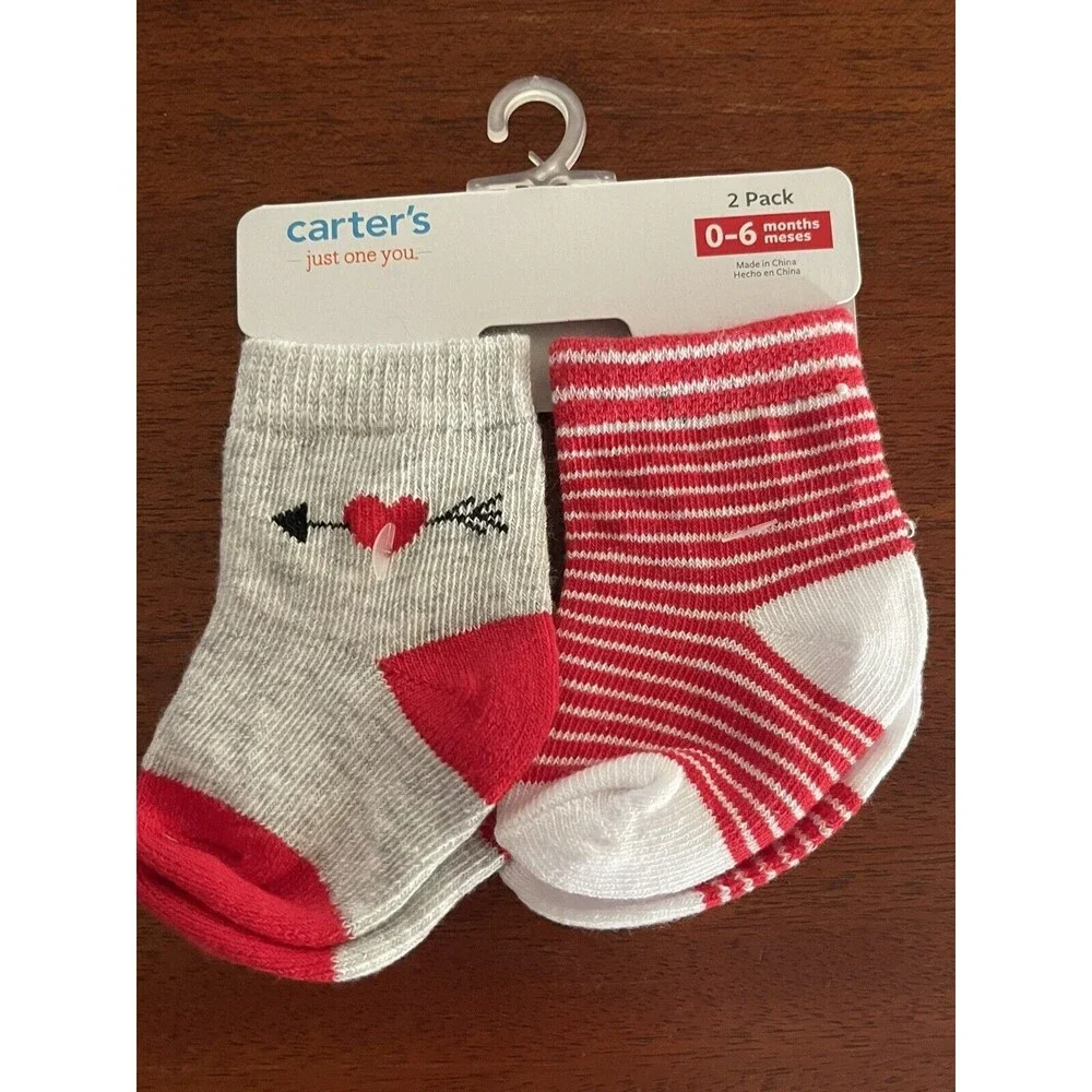 Just One You Carter's 0-6 Months 2 Socks & 